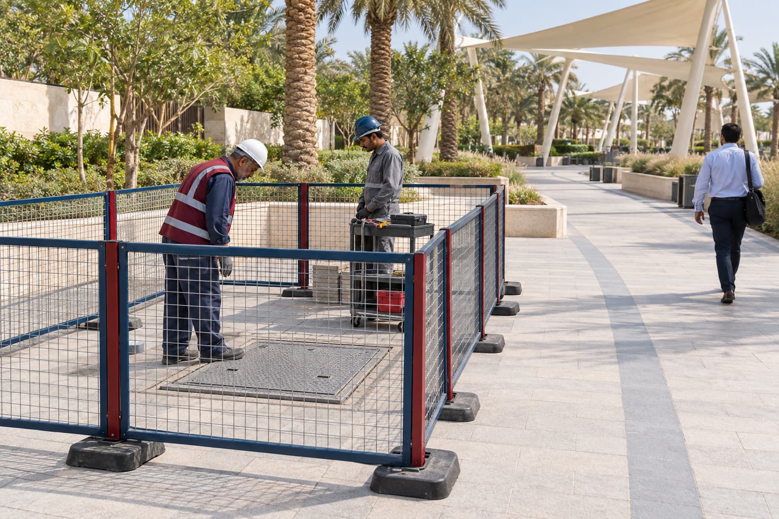 temporary safety barrier