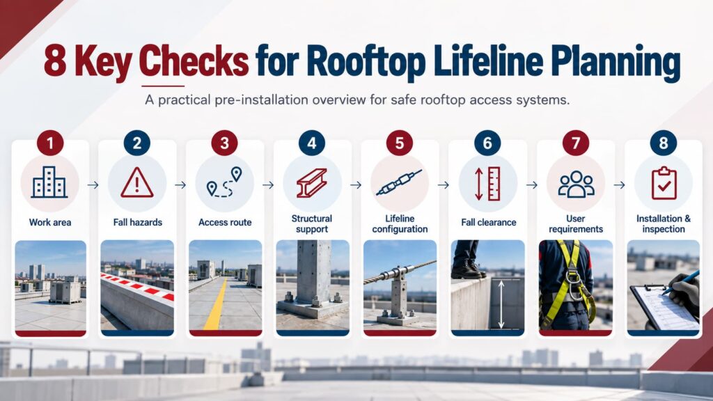  Lifeline safety system design process from site assessment to installation and inspection

